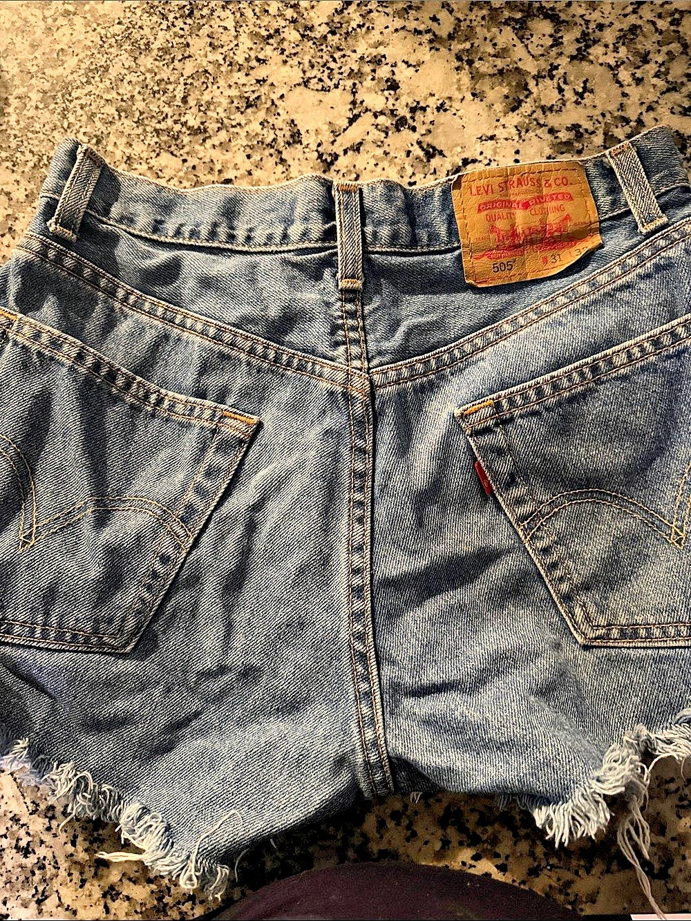 Levi's 501 Denim Jean Shorts Blue Regular Fit